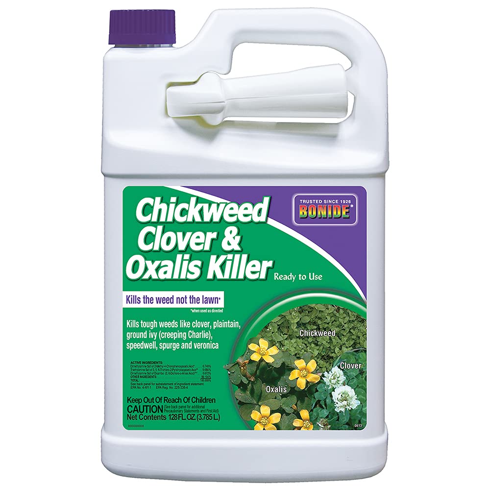 Bonide Chickweed Clover Oxalis Killer ready-to-use spray bottle for easy lawn weed control