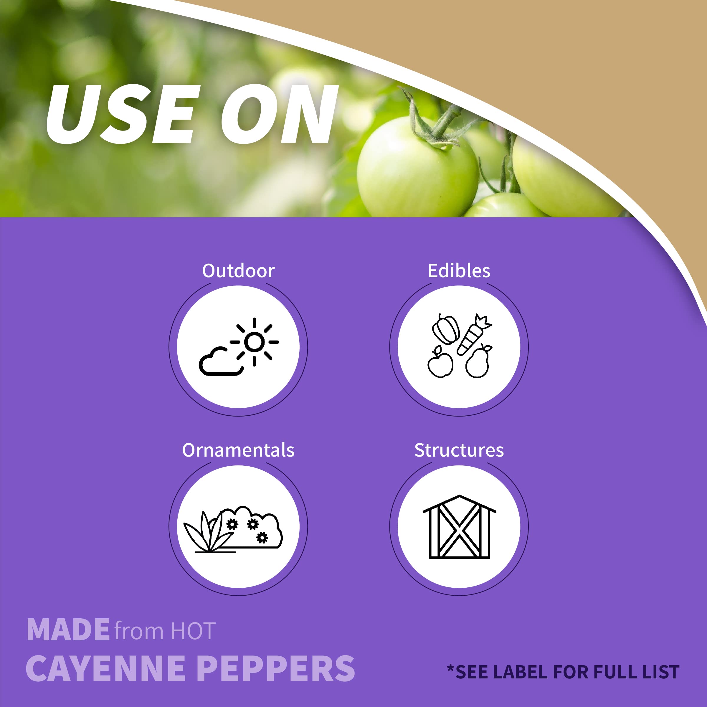 Bonide Hot Pepper Wax applied to vegetables helps deter pests while preserving yield.