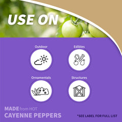 Bonide Hot Pepper Wax applied to vegetables helps deter pests while preserving yield.