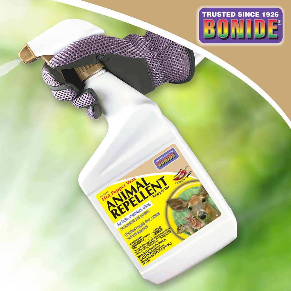 Bonide Hot Pepper Wax spray nozzle enables even coverage on foliage.