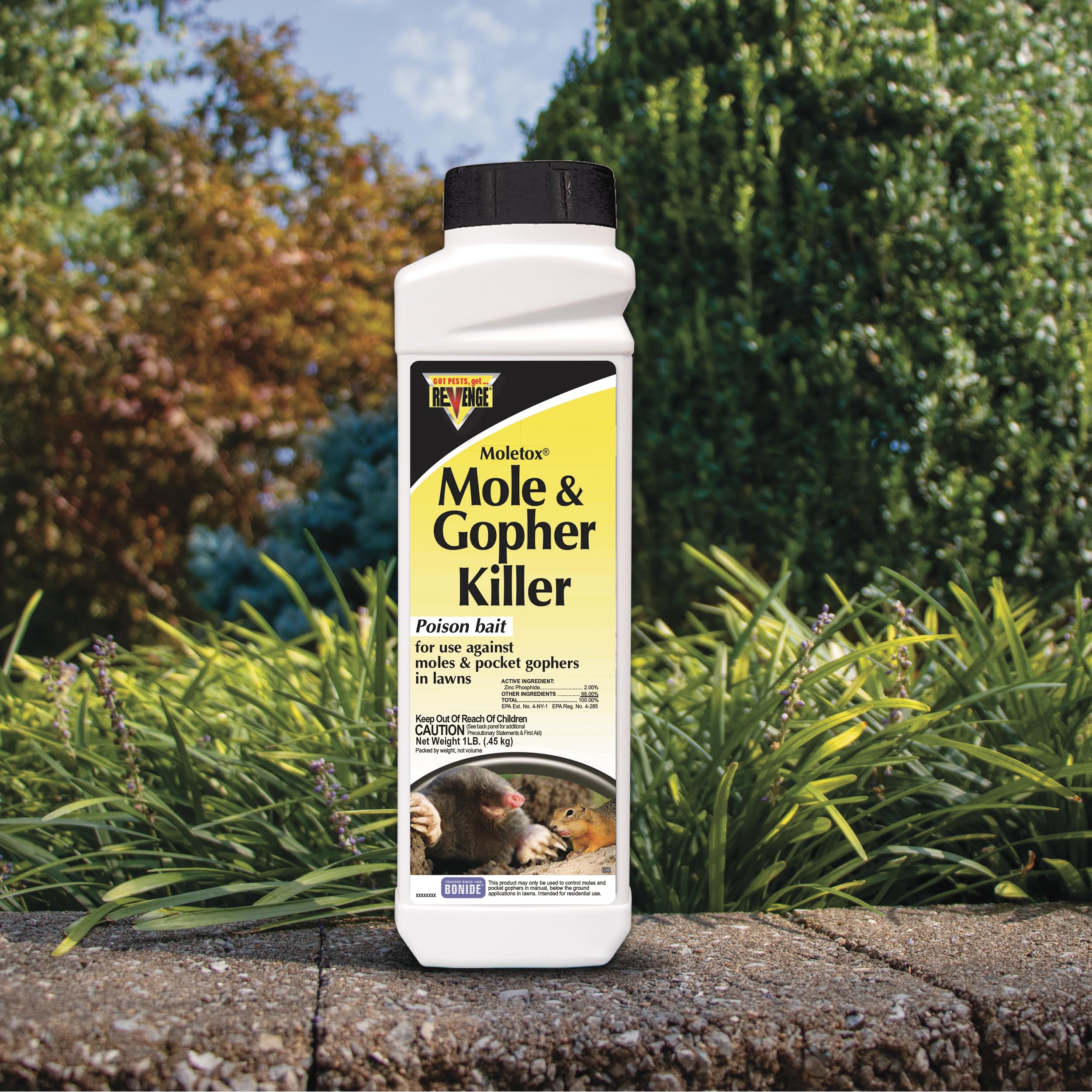 Bonide Moletox cracked corn bait used to lure lawn pests.