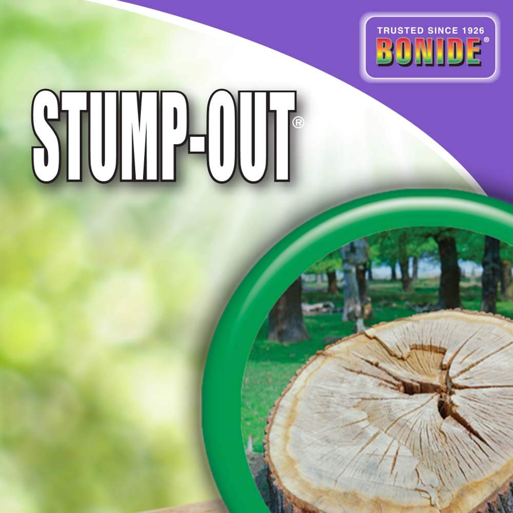 Progress of stump decomposition with Bonide Stump-Out Granules over time.