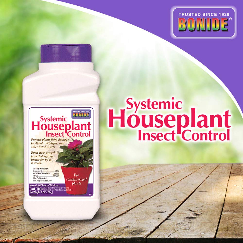 Bonide Systemic Insect Control easy to apply in pots for convenient use.