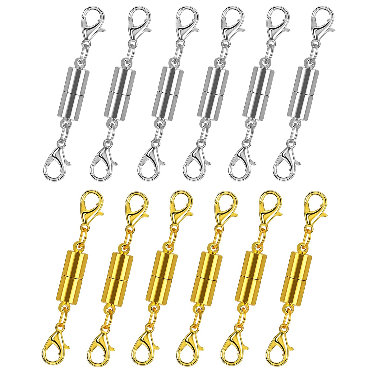 Bonison magnetic necklace clasp in gold for easy one-handed fastening.
