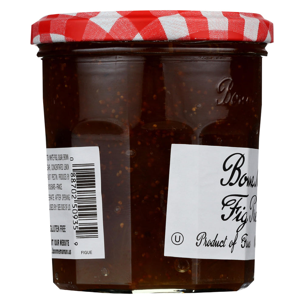Bonne Maman Fig Preserve label and ingredients highlight all natural and gluten free.