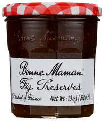 Bonne Maman Fig Preserve jar close-up, natural sweetness ideal on toast.