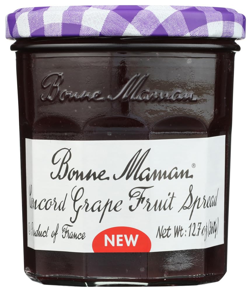 Bonne Maman Concord Grape Fruit Spread jar front showing classic label and color