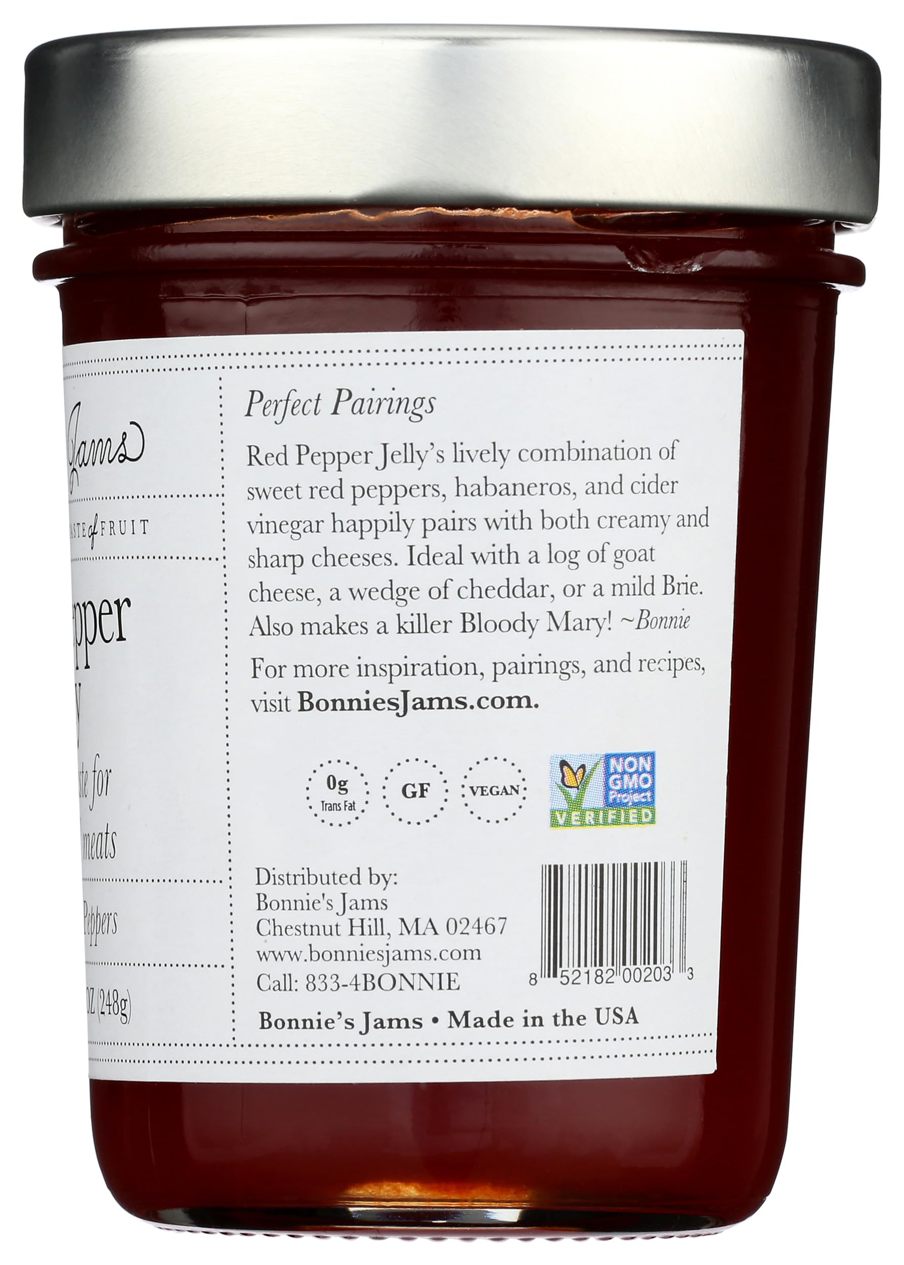 Bonnie's Jams Red Pepper Jelly glaze on roasted vegetables.