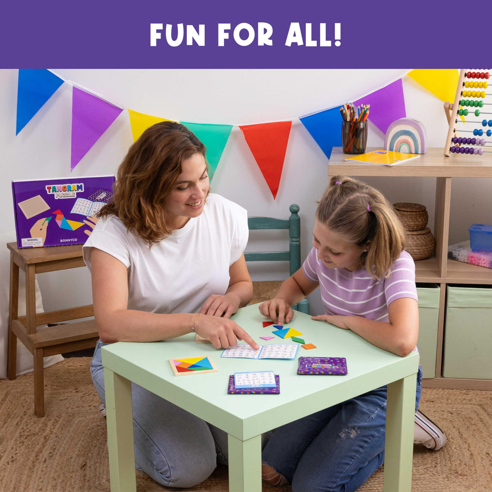 BONNYCO 3+ friendly tangrams designed for young learners.