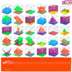BONNYCO brain teaser cubes in bright colors, ideal as party favors to spark curiosity.