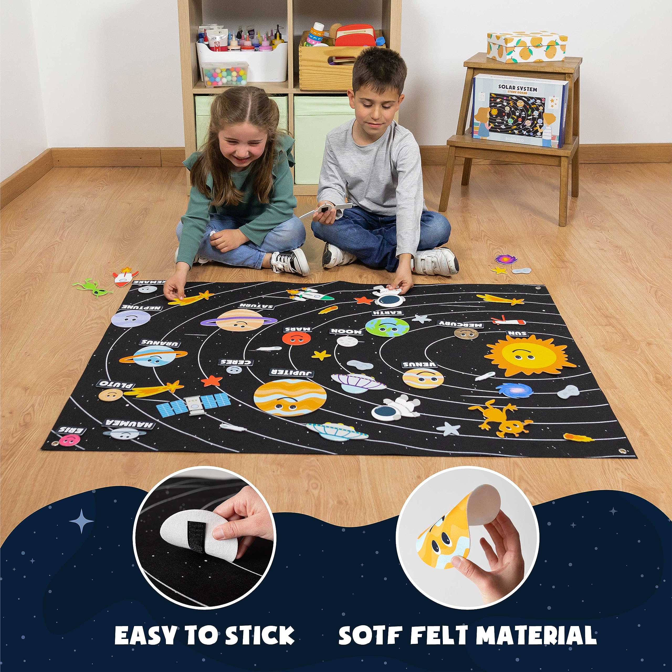 BONNYCO large felt pieces are easy for small hands.