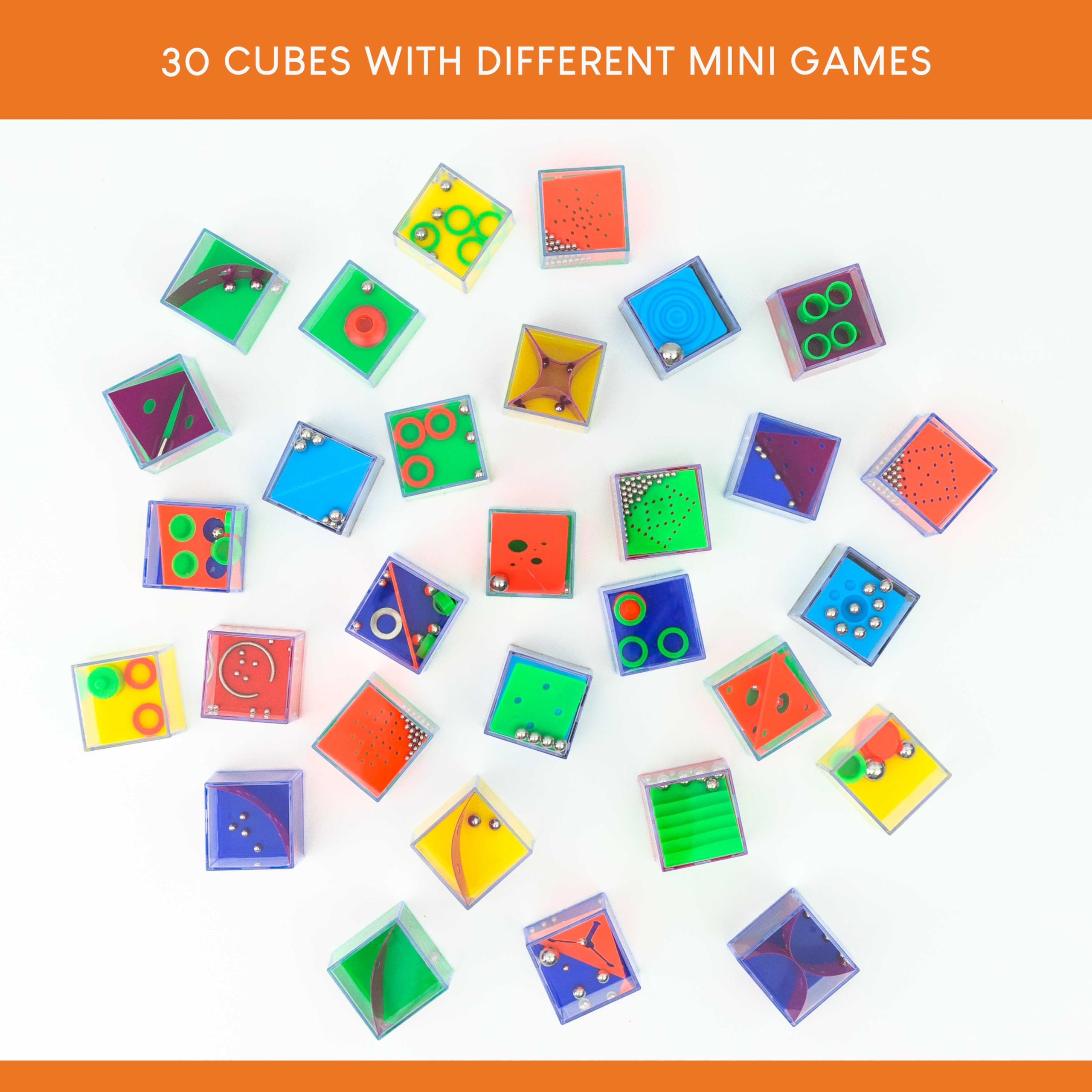 BONNYCO brain teaser cubes promote concentration and problem solving.