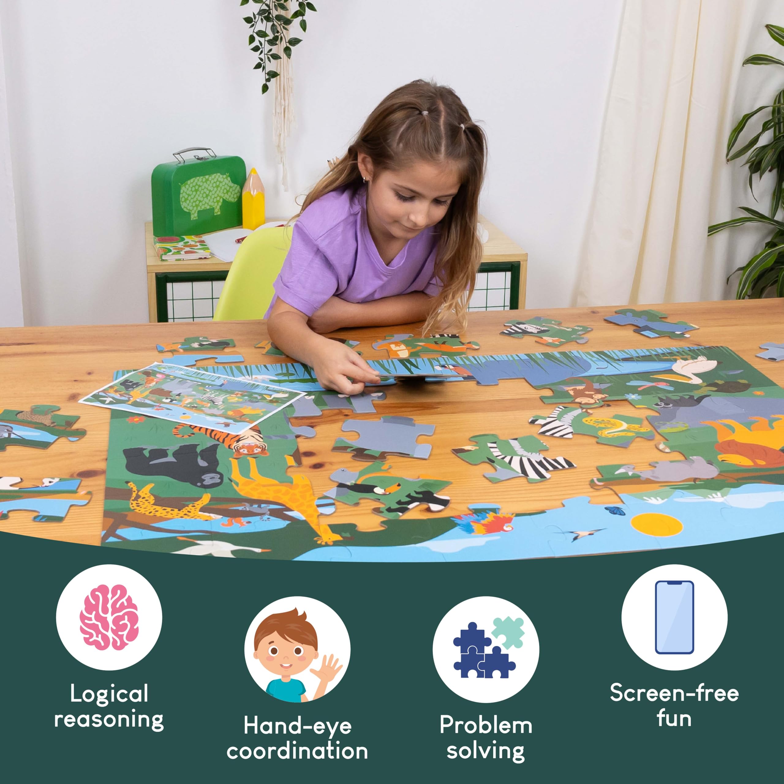 BONNYCO puzzle box with handle for easy transport and storage