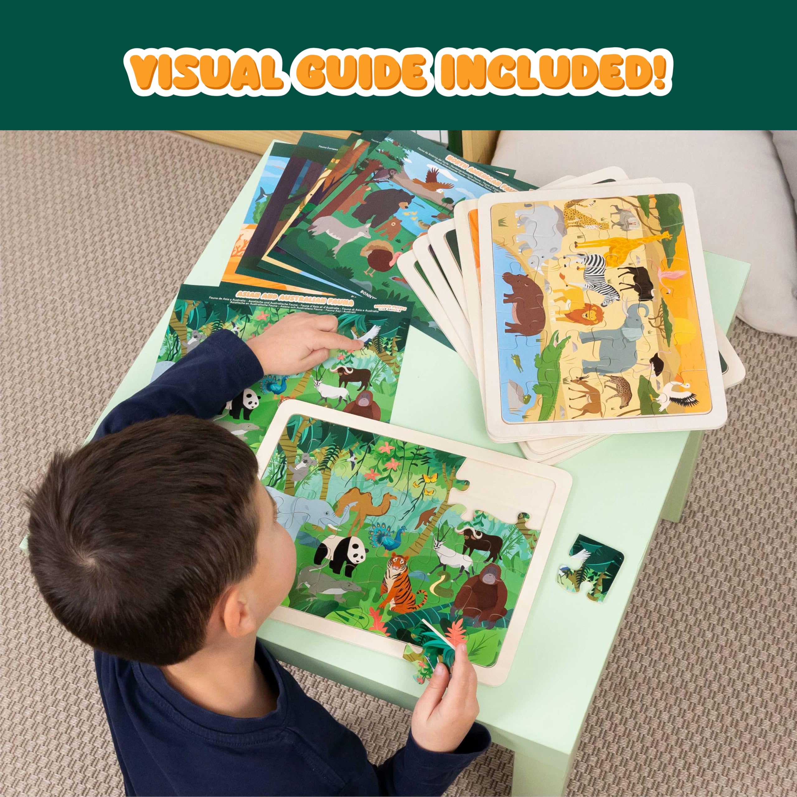 BONNYCO wooden puzzle European fauna – age-appropriate design supports early reasoning