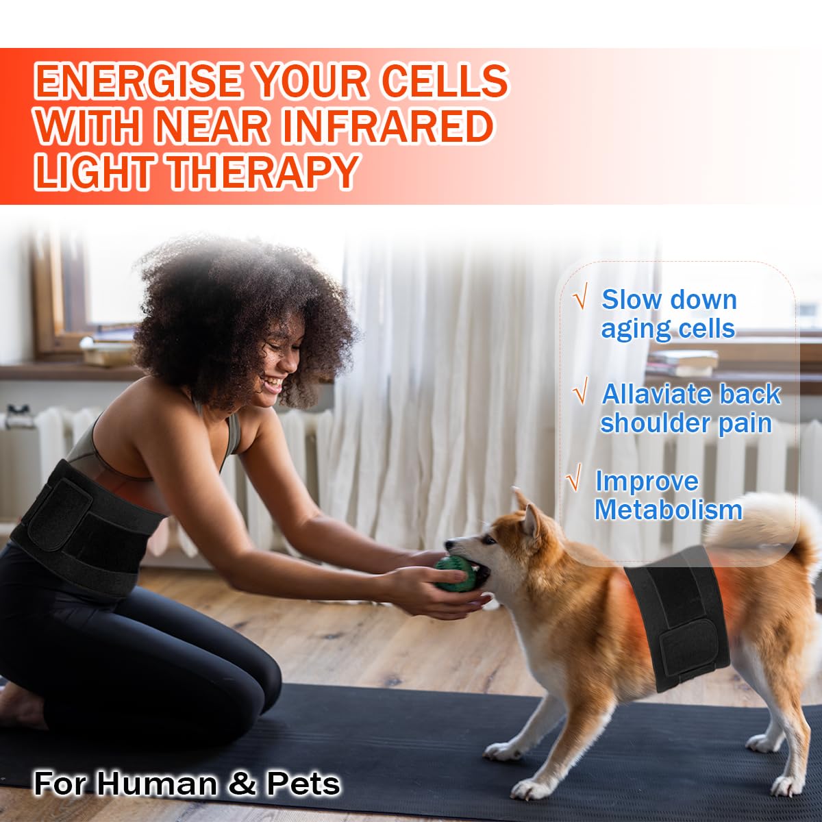 bonodave red light therapy pad compact design for easy storage