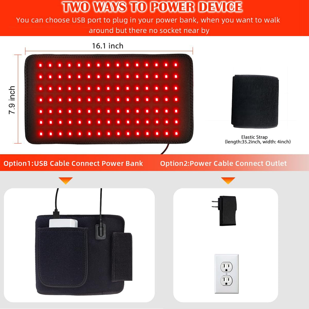 bonodave red light therapy pad waist supports warm comfort