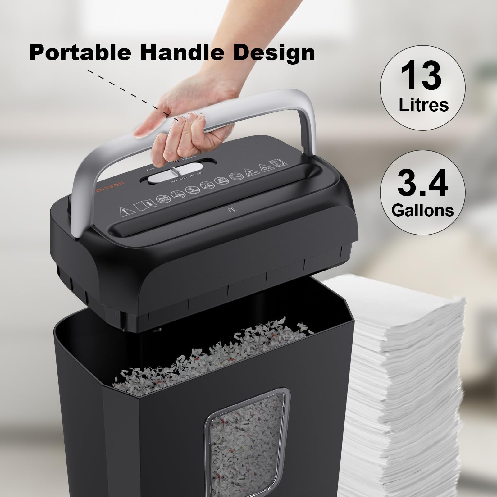 Bonsaii C237-B credit card shredding feature demonstrated
