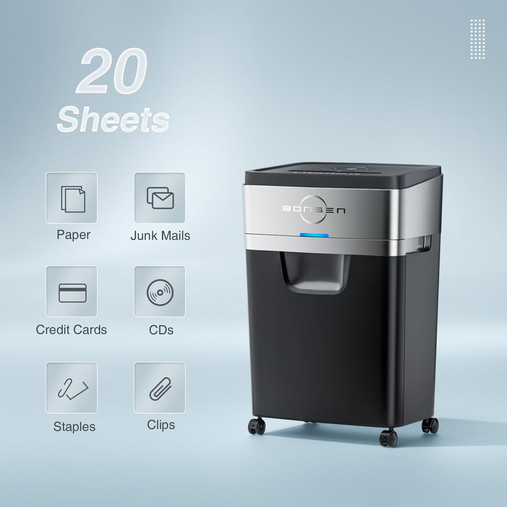 BONSEN S3104 top bin view, 6.6 gallon capacity for less frequent emptying.