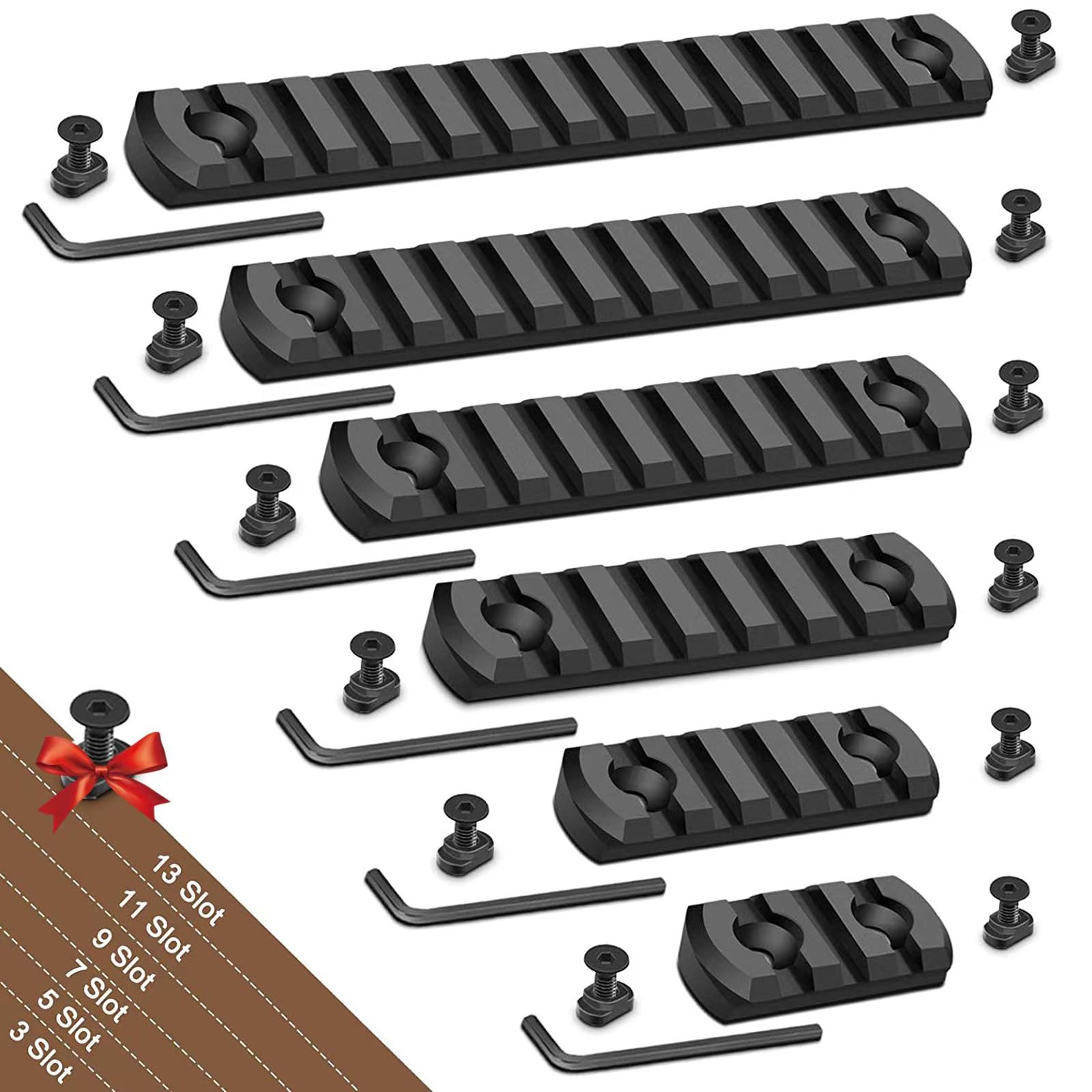 Bontok single Picatinny rail 3-slot setup for modular attachments