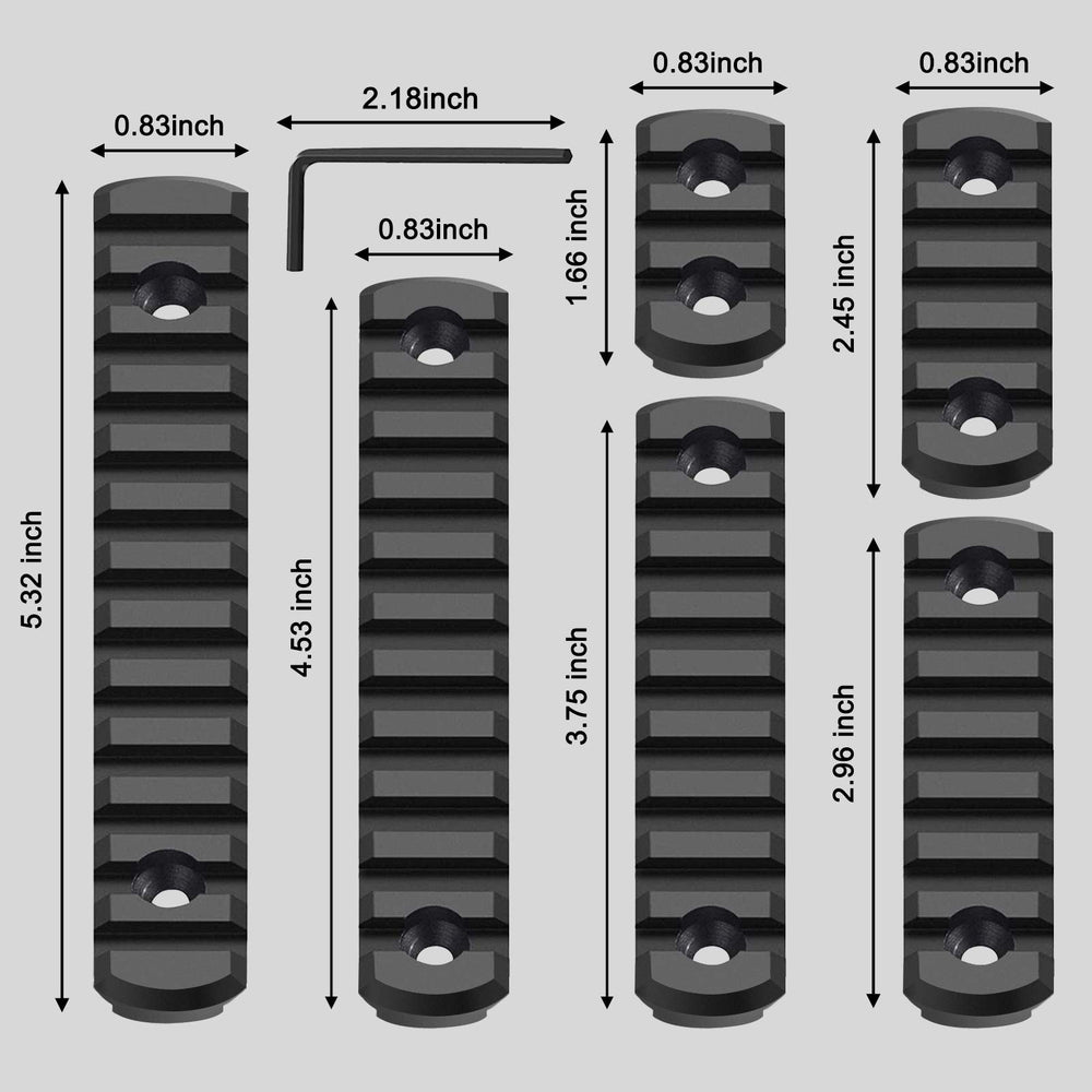 Bontok single Picatinny rail 5-slot enables extra accessory options securely