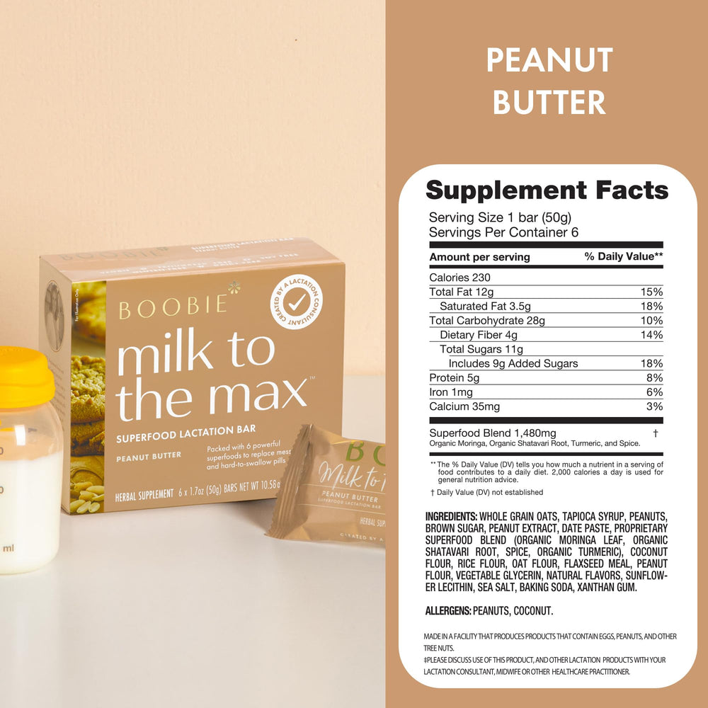 Boobie Bar ingredient snapshot highlighting gluten-free, dairy-free, vegan formula.