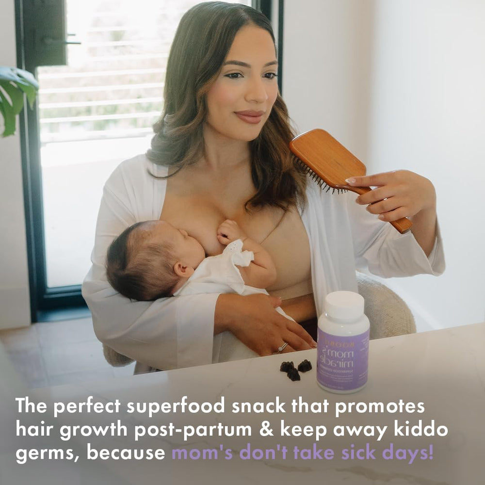 Boobie Bears Lactation Gummies on a nightstand; mom-friendly routine.