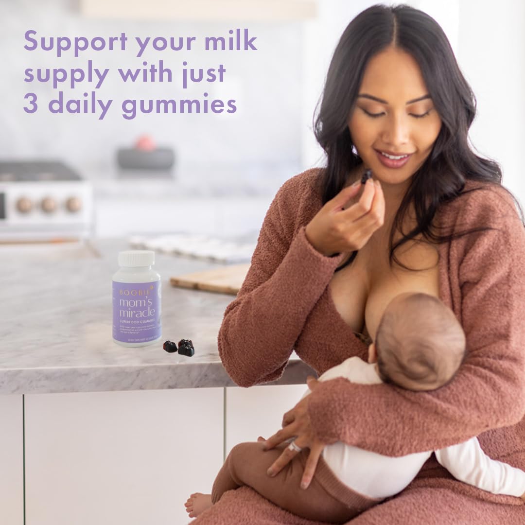 Boobie Bears Lactation Gummies with natural flavors; appealing, tasty snack.