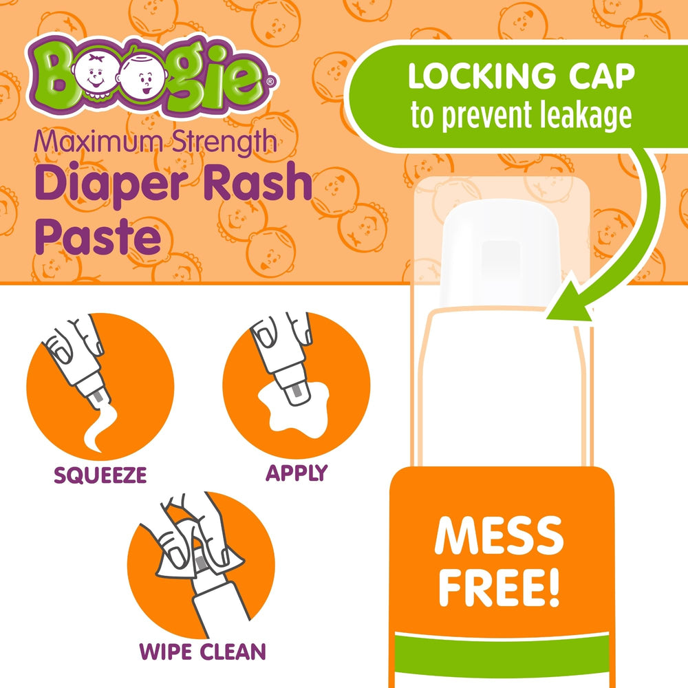 Boogie Diaper Rash Paste features 40 percent zinc oxide for protection.