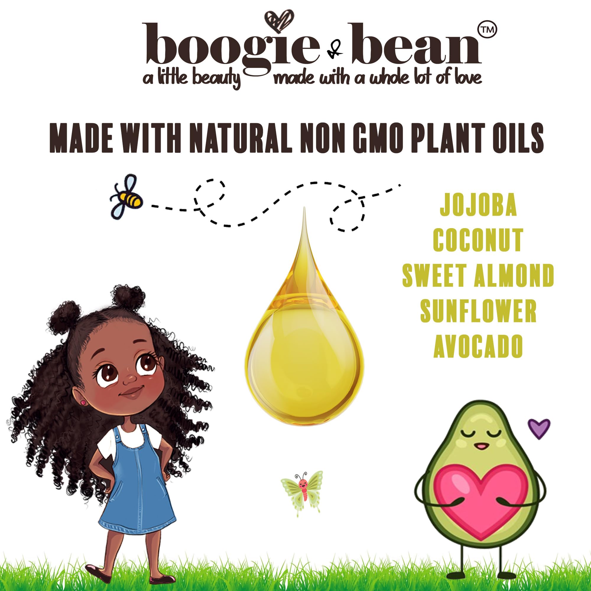 Boogie and Bean waves, curls, and coils care with lasting moisture.