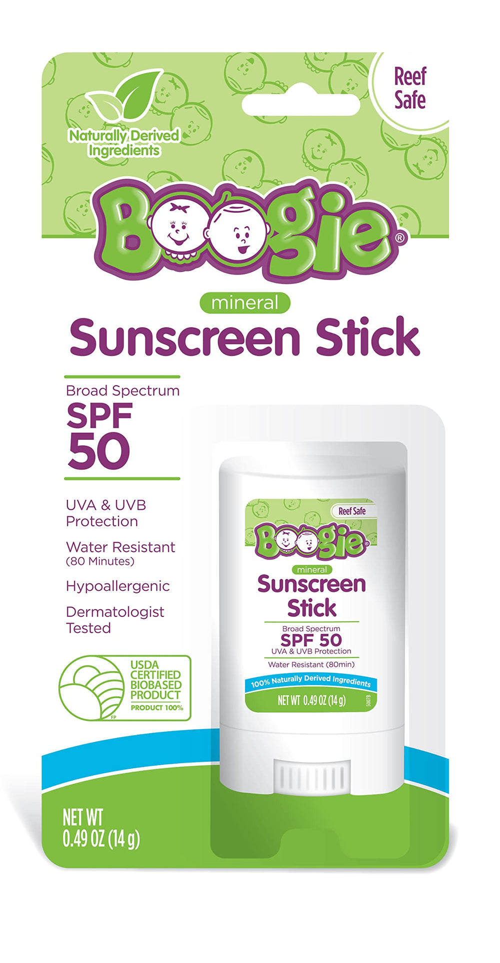 Boogie Baby Sunscreen Stick in hand, ready for quick outdoor protection.
