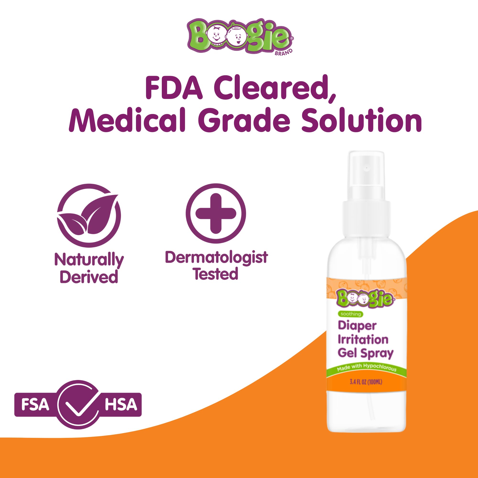 Boogie diaper rash cleanse spray demonstrates mess-free, quick application between changes.