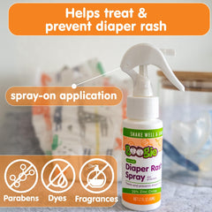 Boogie Diaper Rash Spray pack of three in a compact box for travel-friendly care