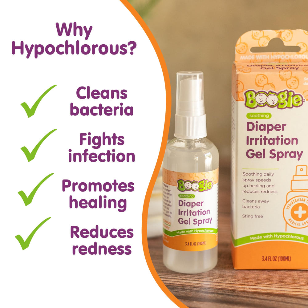 Boogie fragrance-free hypochlorous acid formula keeps sensitive skin soothed.