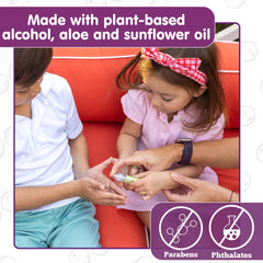 Boogie Kids Hand Sanitizer Spray in a backpack for clean hands during adventures