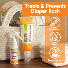 Boogie diaper rash cream spray delivers quick, no-rub application.