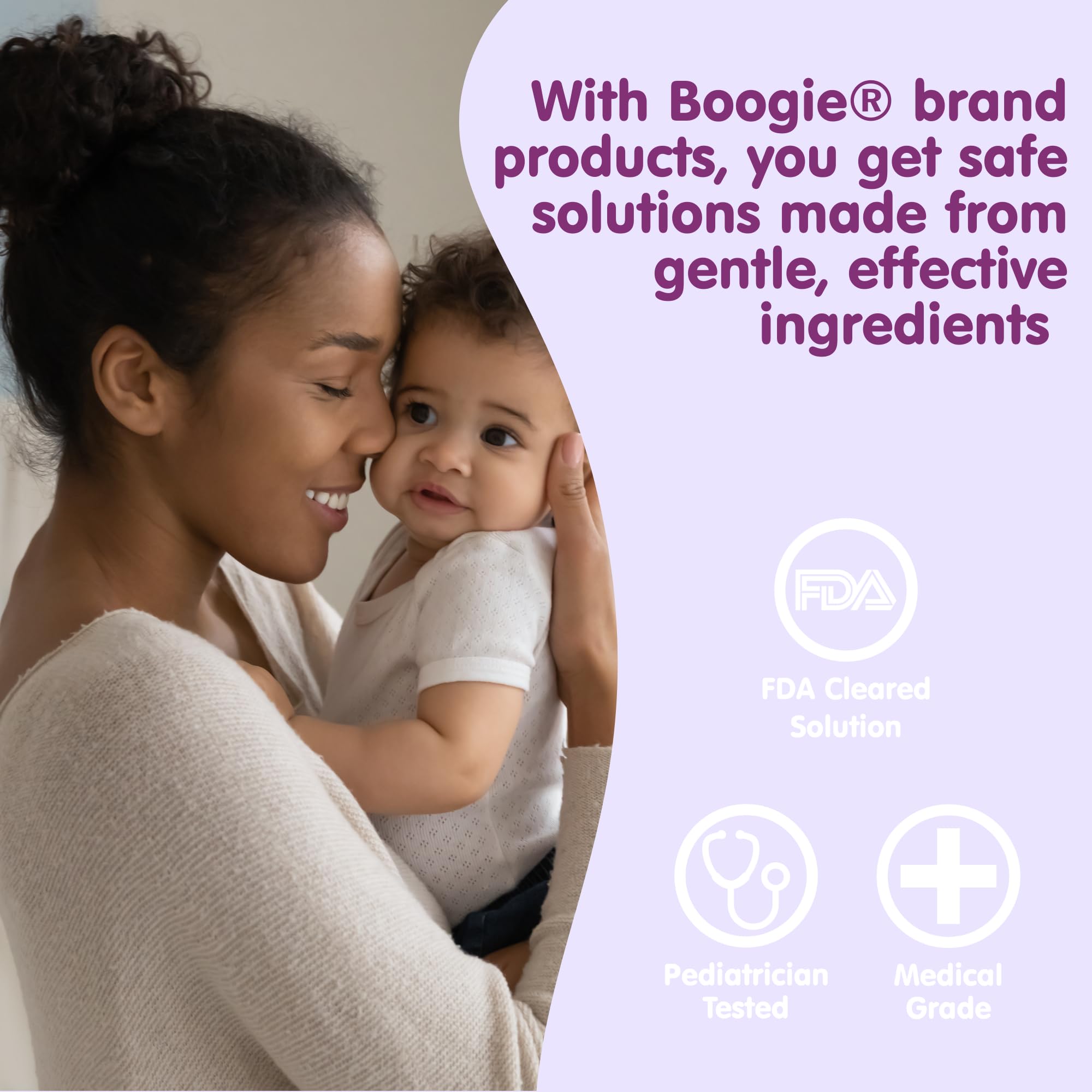 Boogie sting-free relief spray allows gentle application without rubbing.