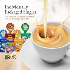 Bools shelf-stable packaging keeps creamer singles fresh without refrigeration.