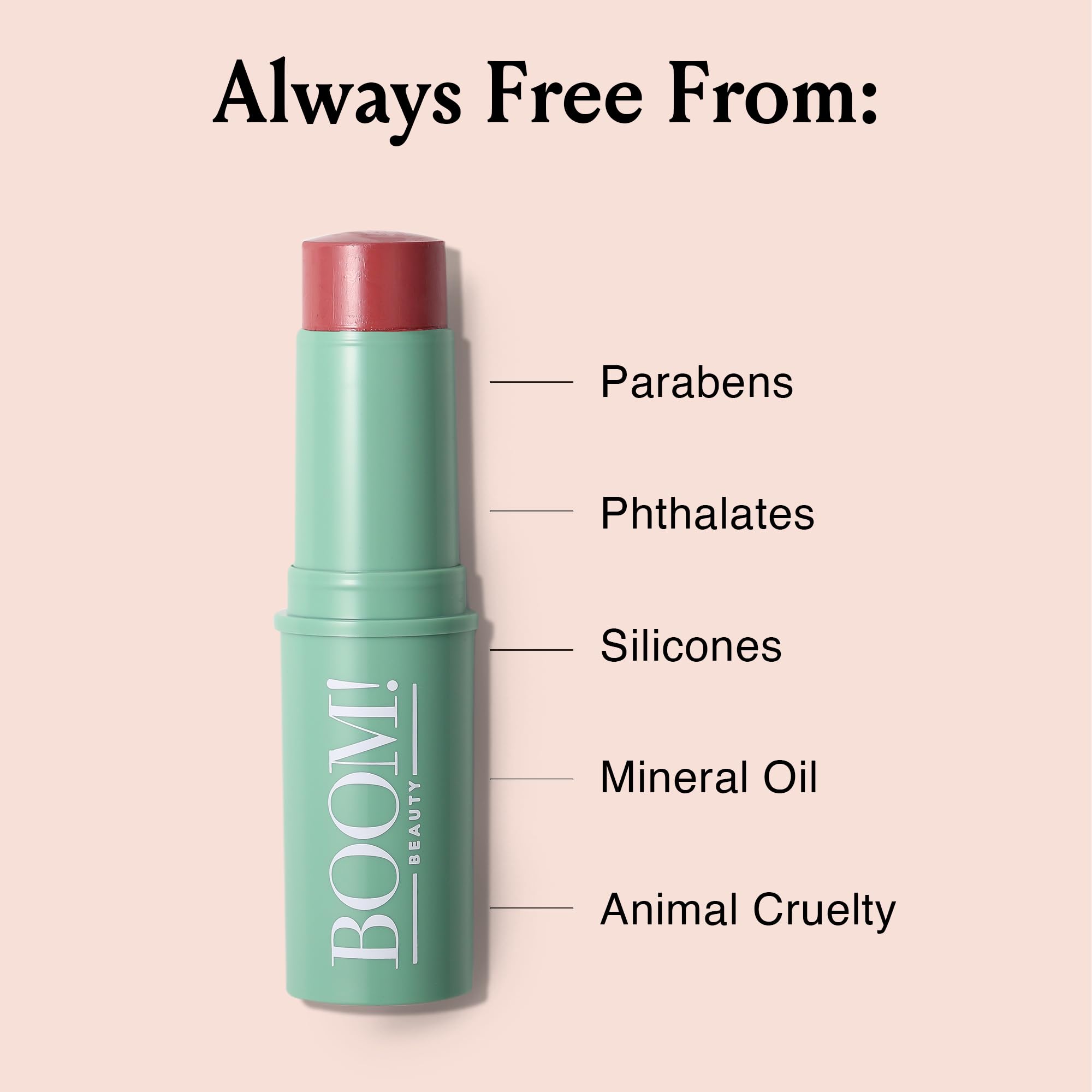 Creamy Boomstick Rose Nude texture for smooth, even pigment.