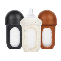 Boon Nursh air-free bottle with collapsible pouch reduces gas during feeding