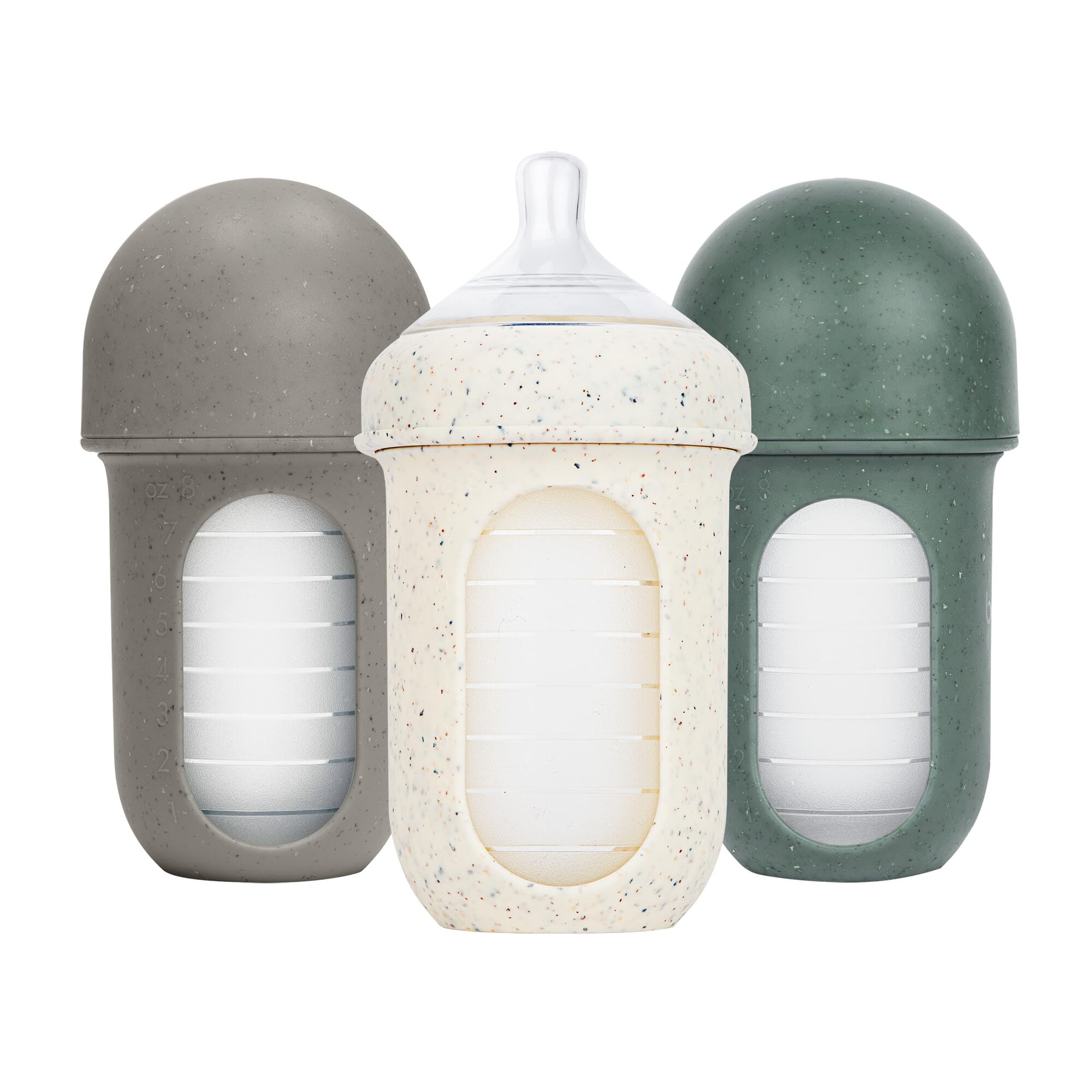 Boon Nursh bottle with air-free design reduces air intake during feeds.