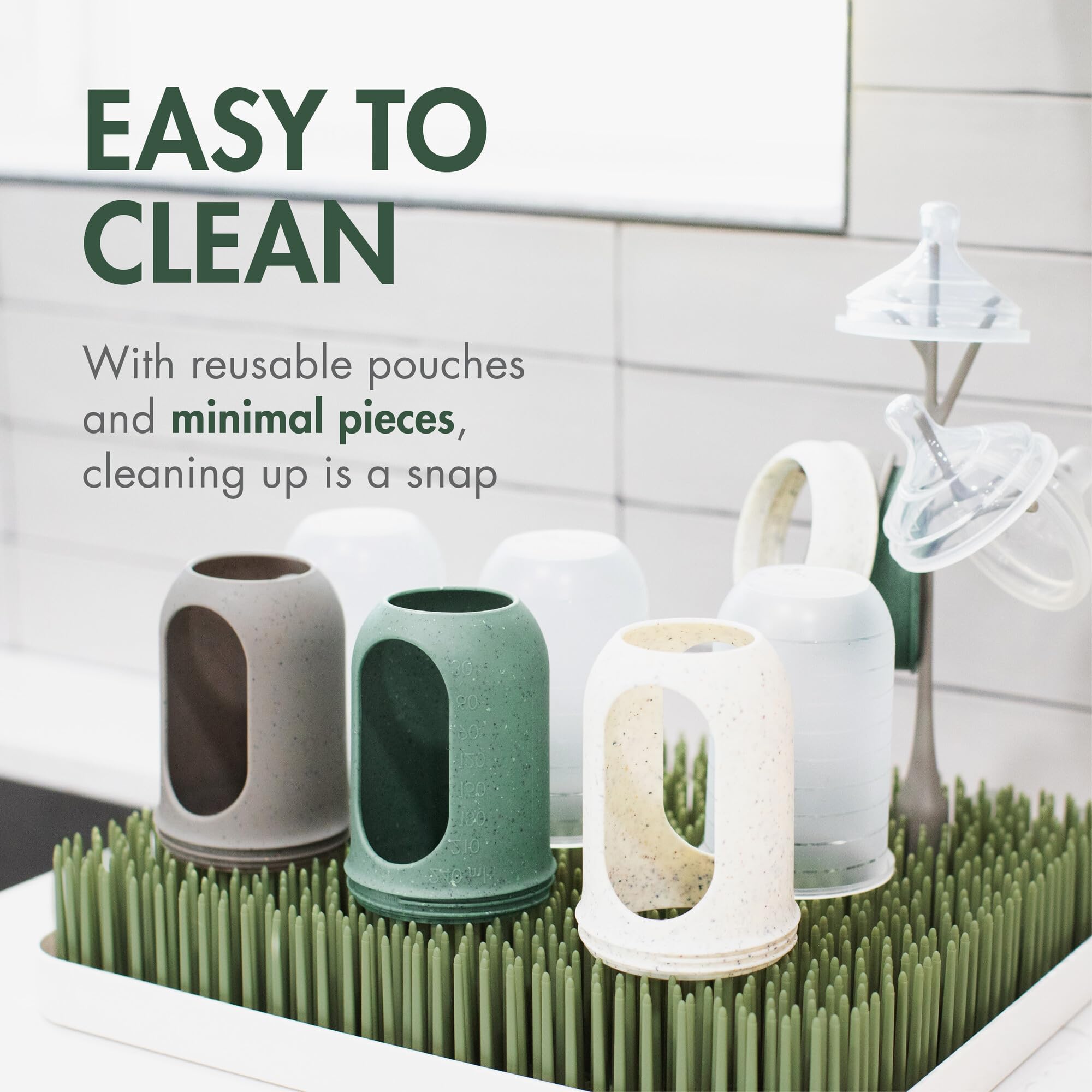 Boon Nursh bottle is dishwasher-safe for quick cleanup after feeds.