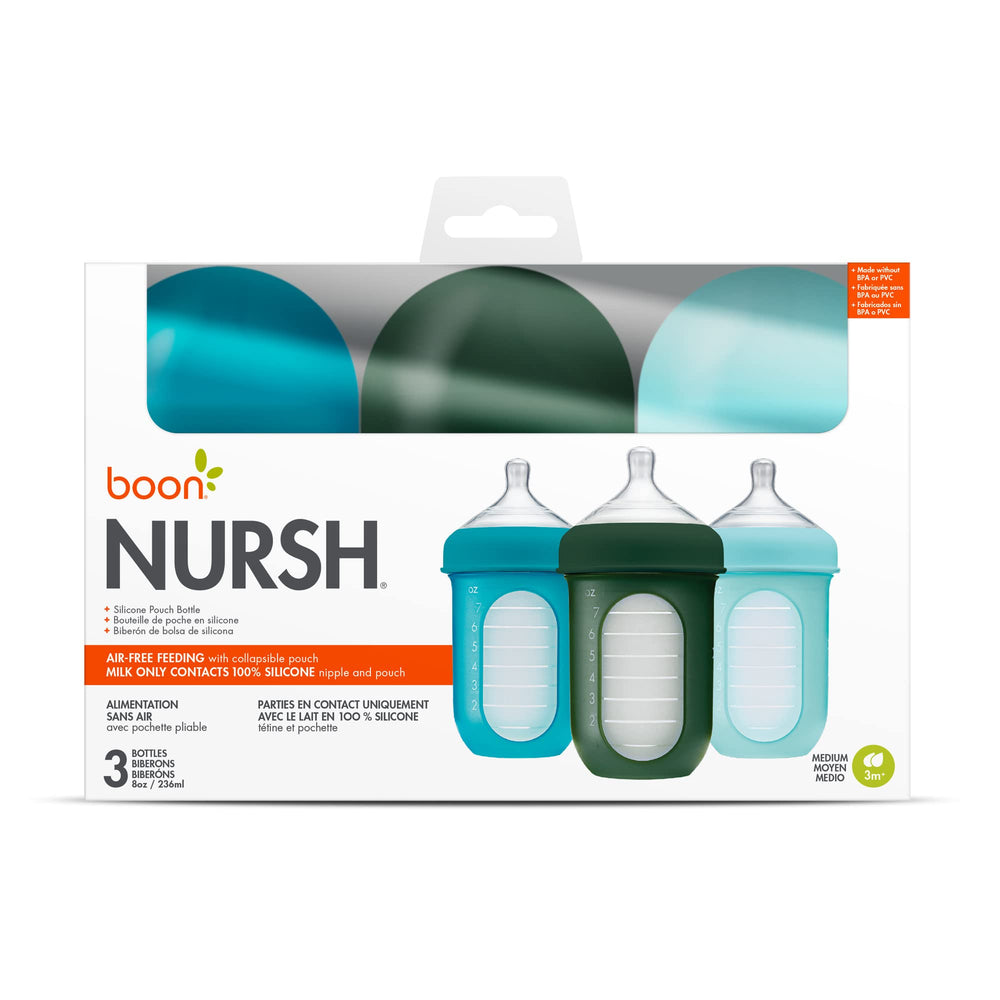 Boon Nursh compatible with freezer and boiling-safe silicone.