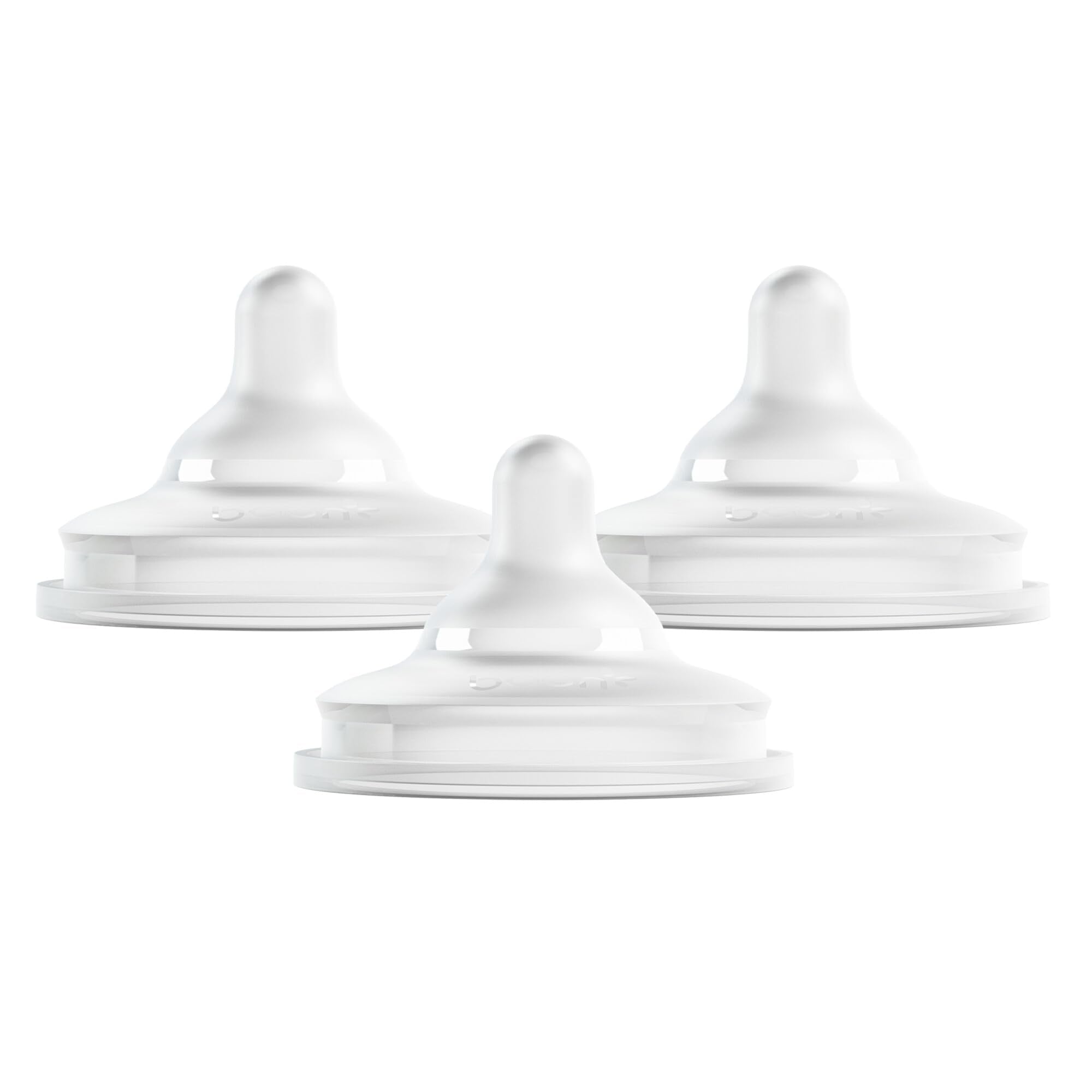Boon Nursh Curve nipple transition shows deeper latch for easier feeding switch.