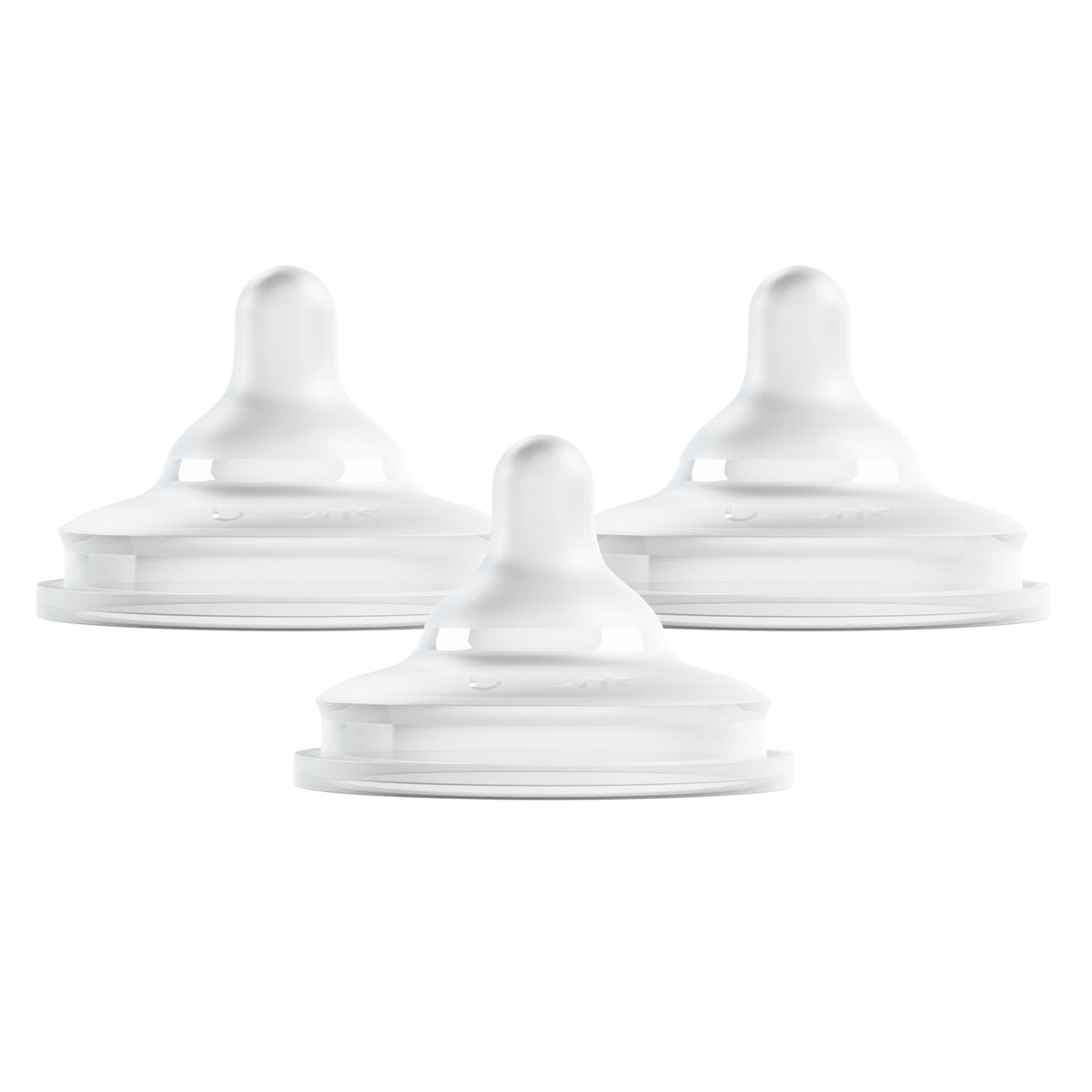 Boon Nursh Curve nipple with textured top to aid a comfortable latch.