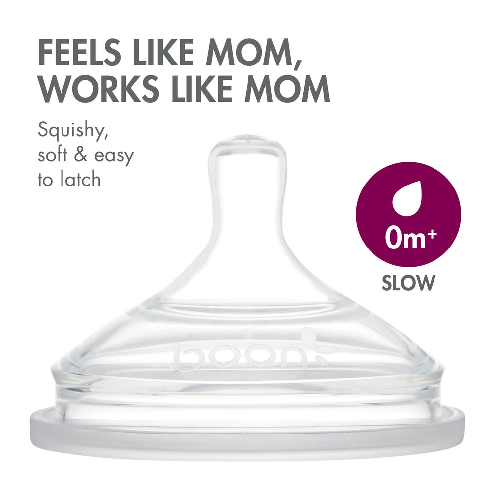 Boon Nursh dishwasher-safe assembly with minimal parts.