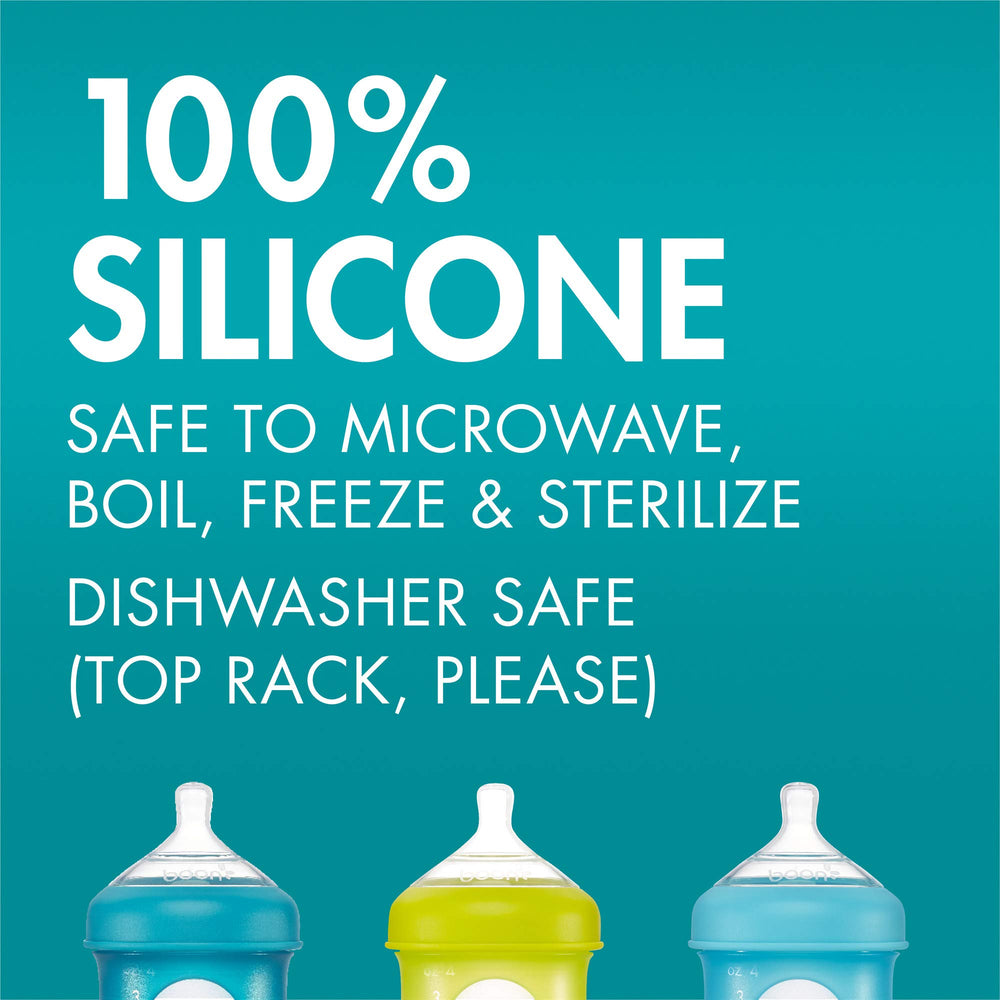 Boon Nursh nipple depicted as dishwasher-safe for easy cleaning.