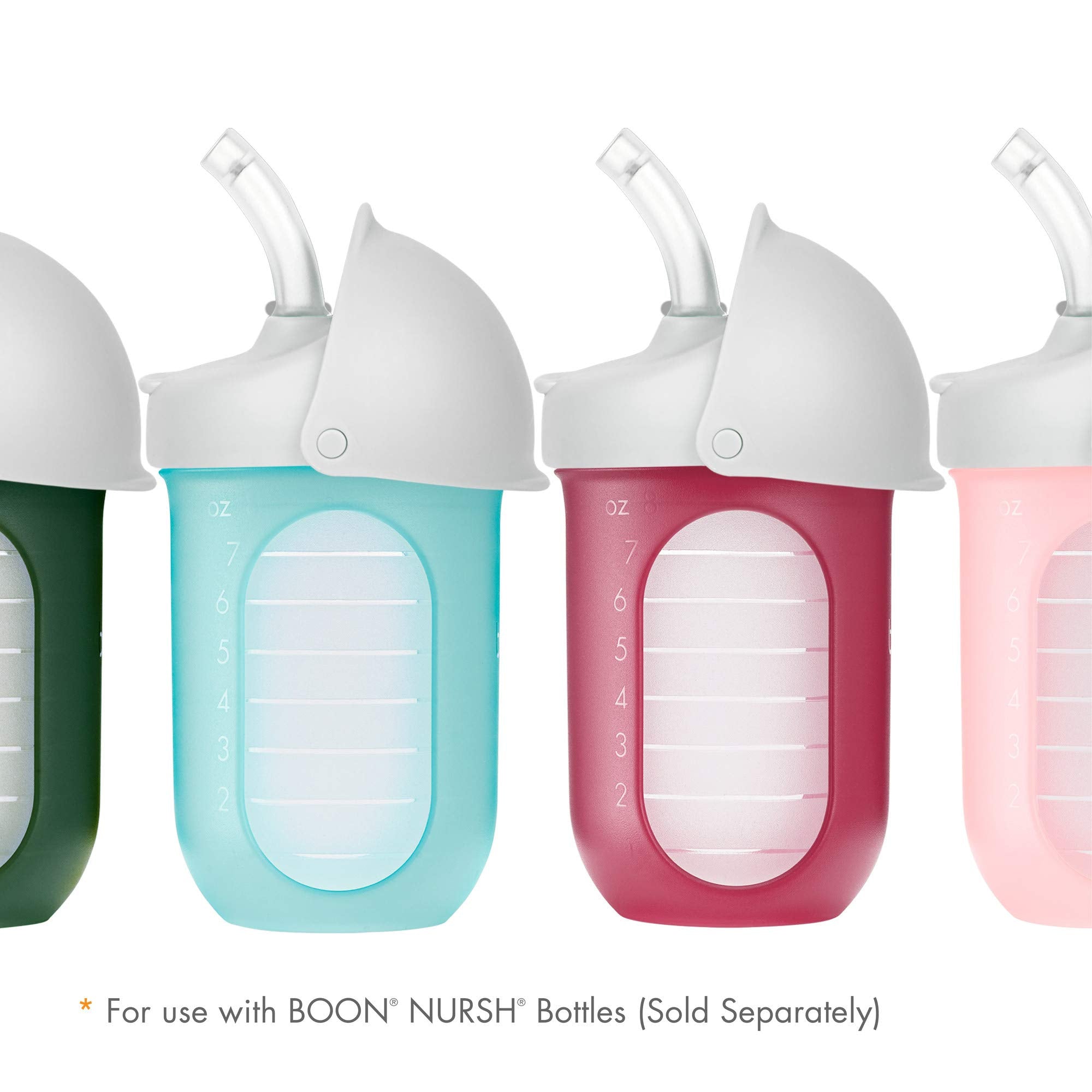 Boon Nursh dishwasher-safe straw lid cleans easily with top-rack cycles.