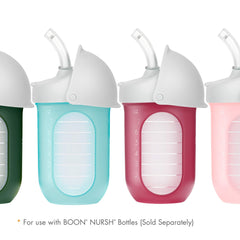 Boon Nursh dishwasher-safe straw lid cleans easily with top-rack cycles.