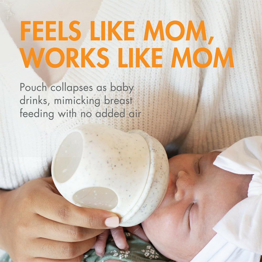 Boon Nursh silicone nipple and pouch assembly are BPA- and PVC-free.