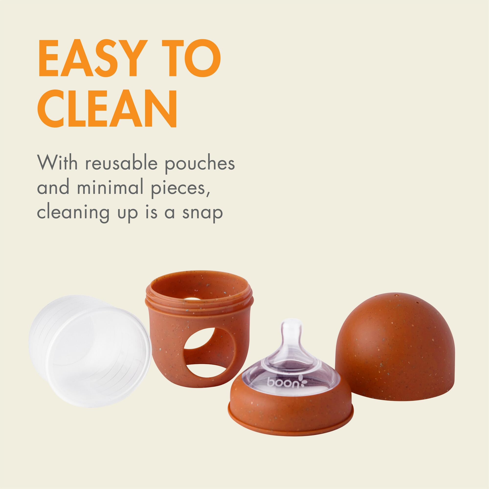 Boon Nursh speckle bottle set ideal for 0–3 month-olds.